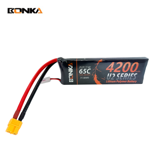 BONKA 4200mAh 65C 2S LiPo Battery for RC Helicopter